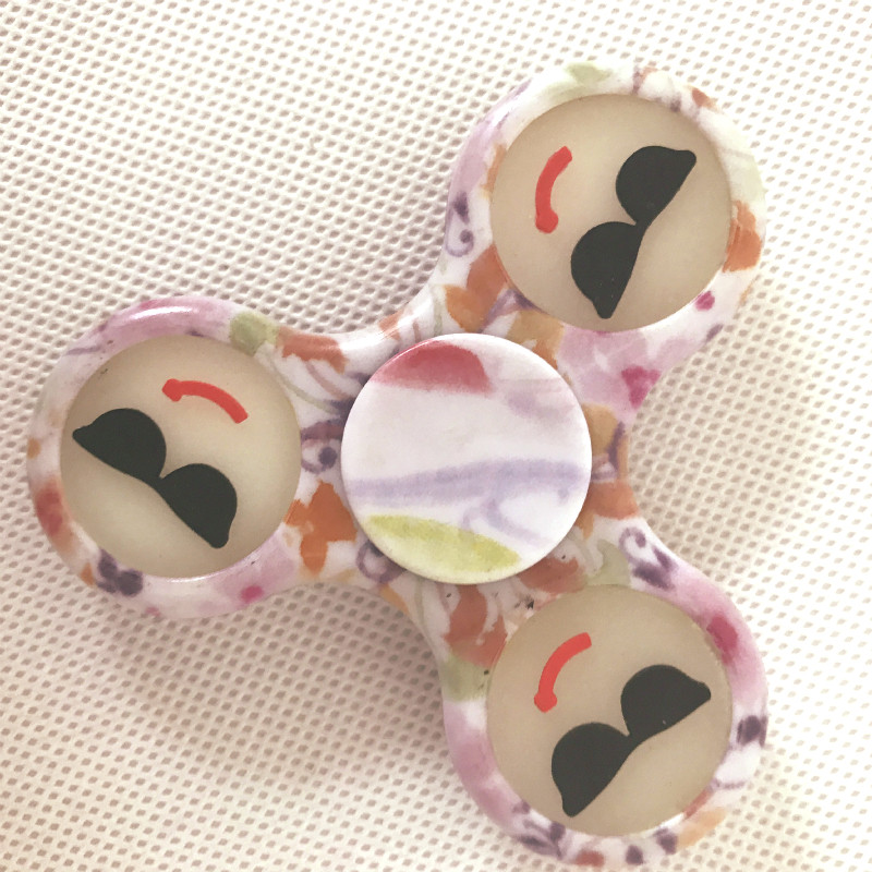 Cool Sunglasses Glow in the Dark Emoji Fidget Spinner
