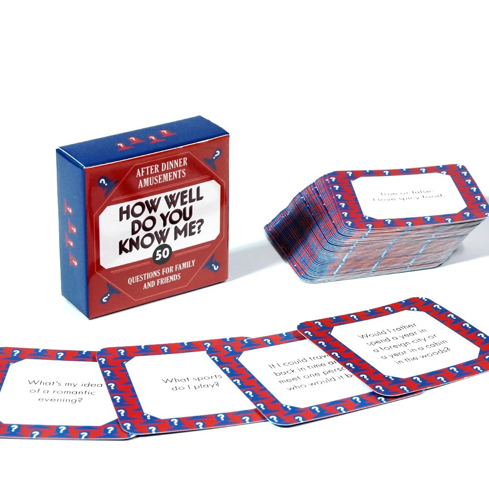 How Well Do You Know Me Card Game