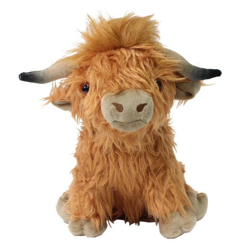 Living Nature Highland Cow Brown Plush Toy 25cm 9.8inches