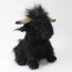 Living Nature Highland Cow Black Plush Toy 25cm 9.8inches