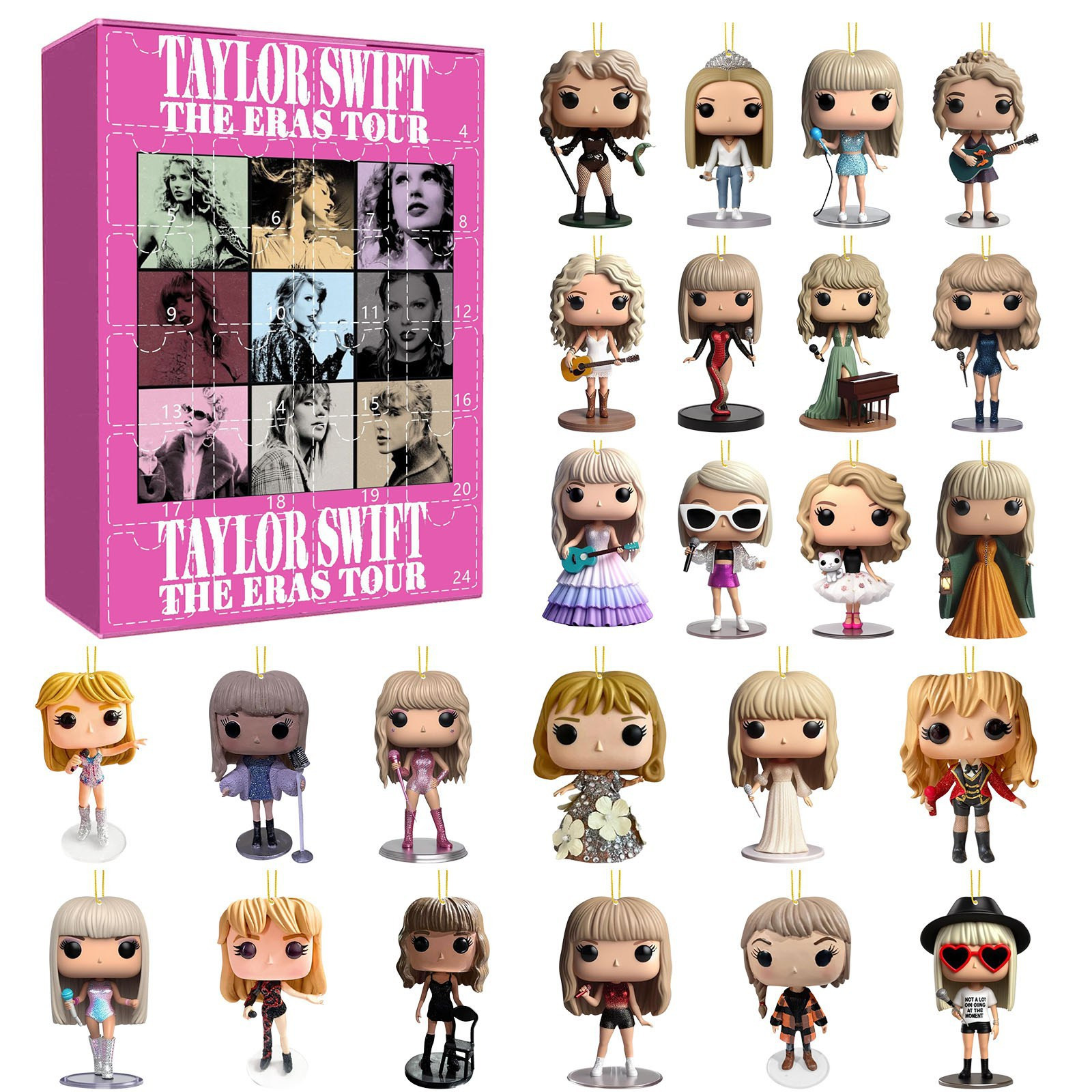 Taylor Swift Mini Funk Christmas Tree Ornaments Advent Calendar 2024