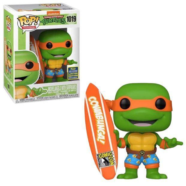 Funko Pop Michelangelo with Surfboard #1019 Vinyl Figure