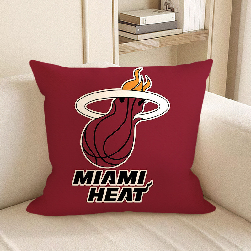 Miami Heat NBA Team Logo Soft Stuffed Plush Pillow Multiple Sizes