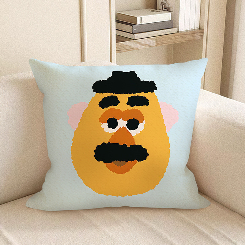 Disney Toy Story Mr Potato Head Blue Background Soft Stuffed Plush Pillow Multiple Sizes