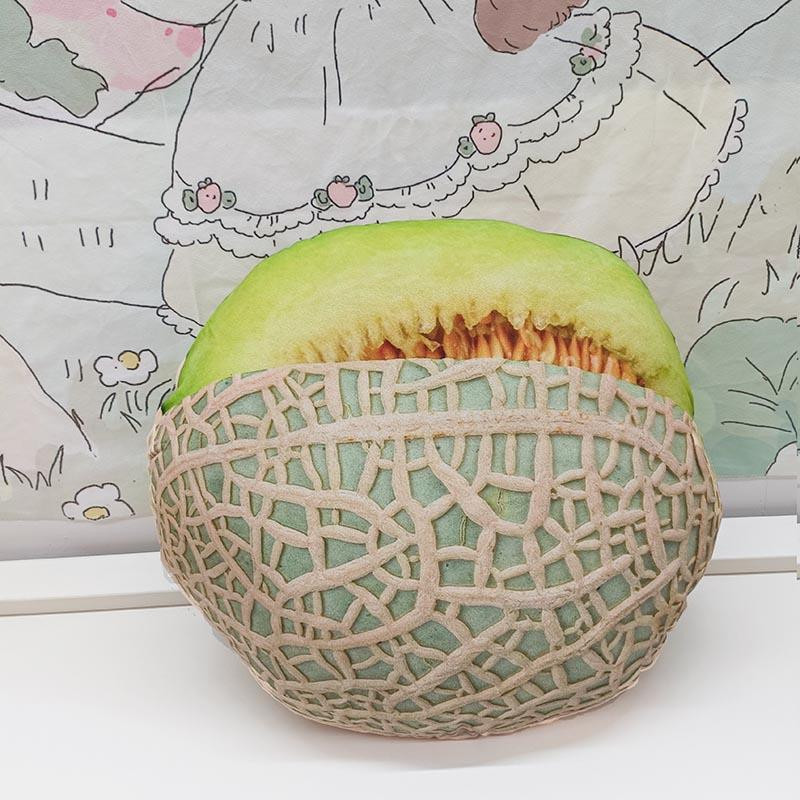 Realistic Fruit Plush Pillow 38cm 14.96inches Cantaloupe