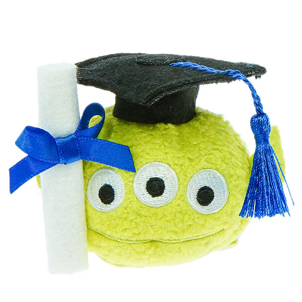 Green 3 Eye Alien Disney Toy Story Graduation Mini Soft Stuffed Plush 8cm 3.15inches