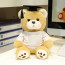 Light Brown Graduation Bear with Sweater Soft Stuffed Plush 25cm 9.84inches Blue White Black