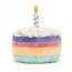 Jellycat Amuseables Rainbow Birthday Cake Soft Stuffed Plush 30cm 11.81inches
