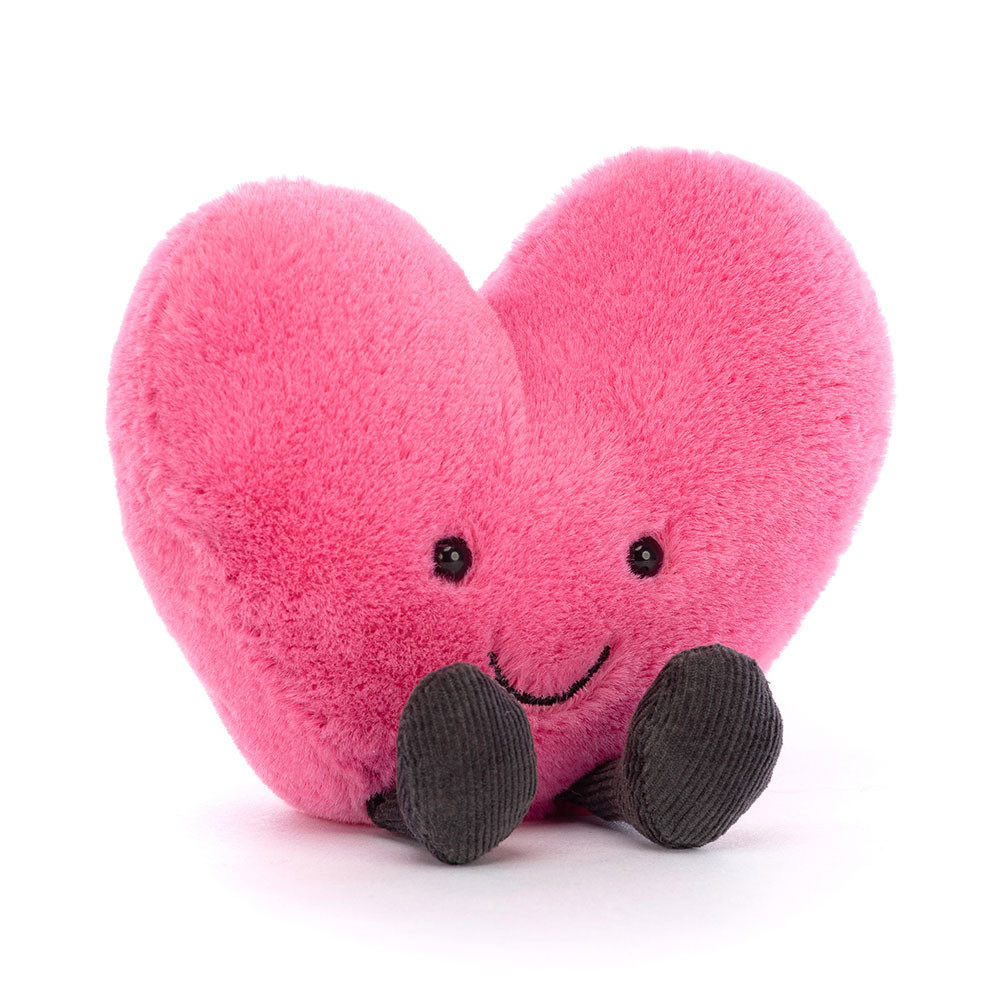 Jellycat Amuseables Amuseables Hot Pink Heart Valentine's Small Day Soft Stuffed Plush 12cm