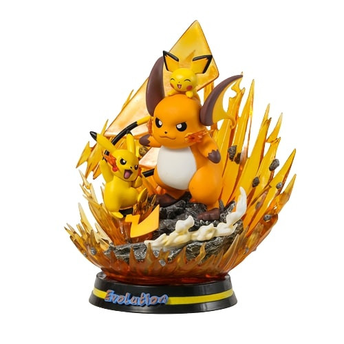 Pichu Pikachu Raichu From Pokemon Deluxe Figure Statue