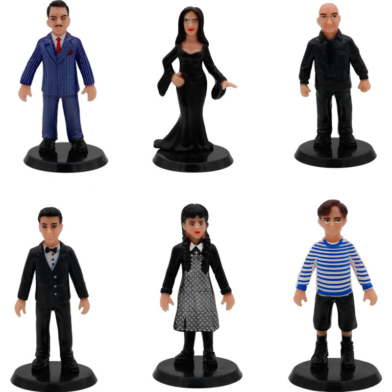 Wednesday Addams Family Figure Statue 6 Pcs Set