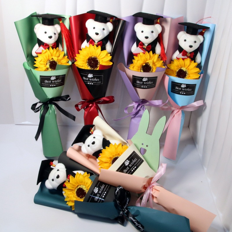 Graduation Bear Plush Bouquet 35cm 13.78inches