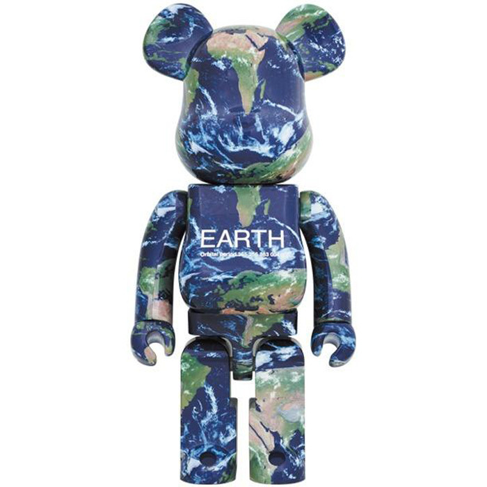 Bearbrick Space Shuttle Program Earth 400% Figure 28cm 11.02inches