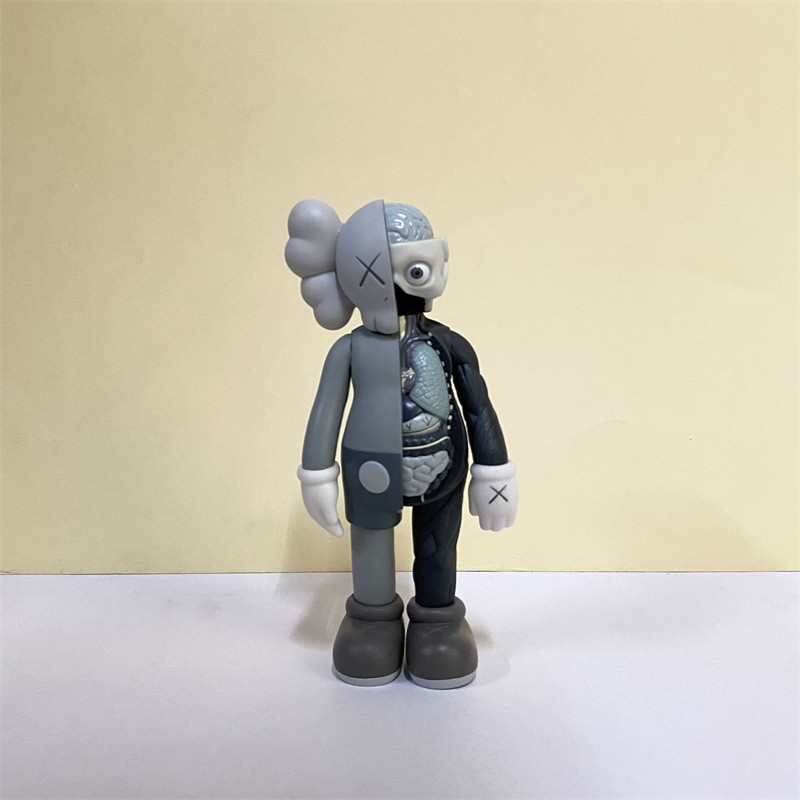 KAWS Dissected Companion Vinyl Figure 20cm 7.87inches Grey