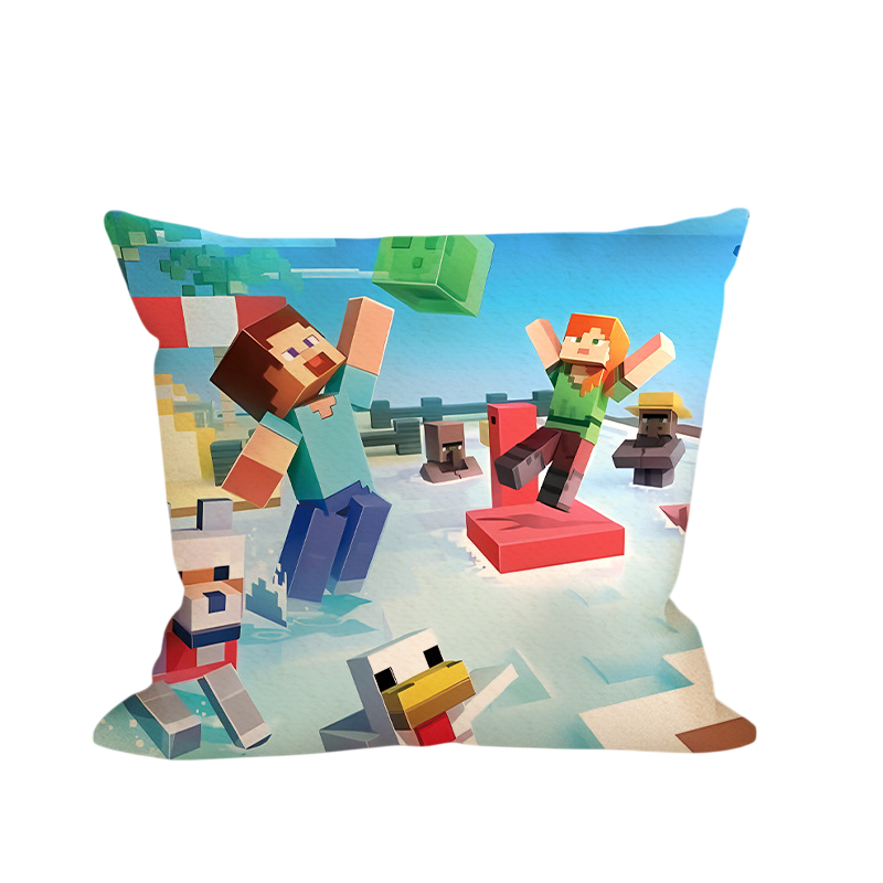 Minecraft Alex and Steve in Swimming Pool Soft Stuffed Plush Pillow Multiple Sizes
