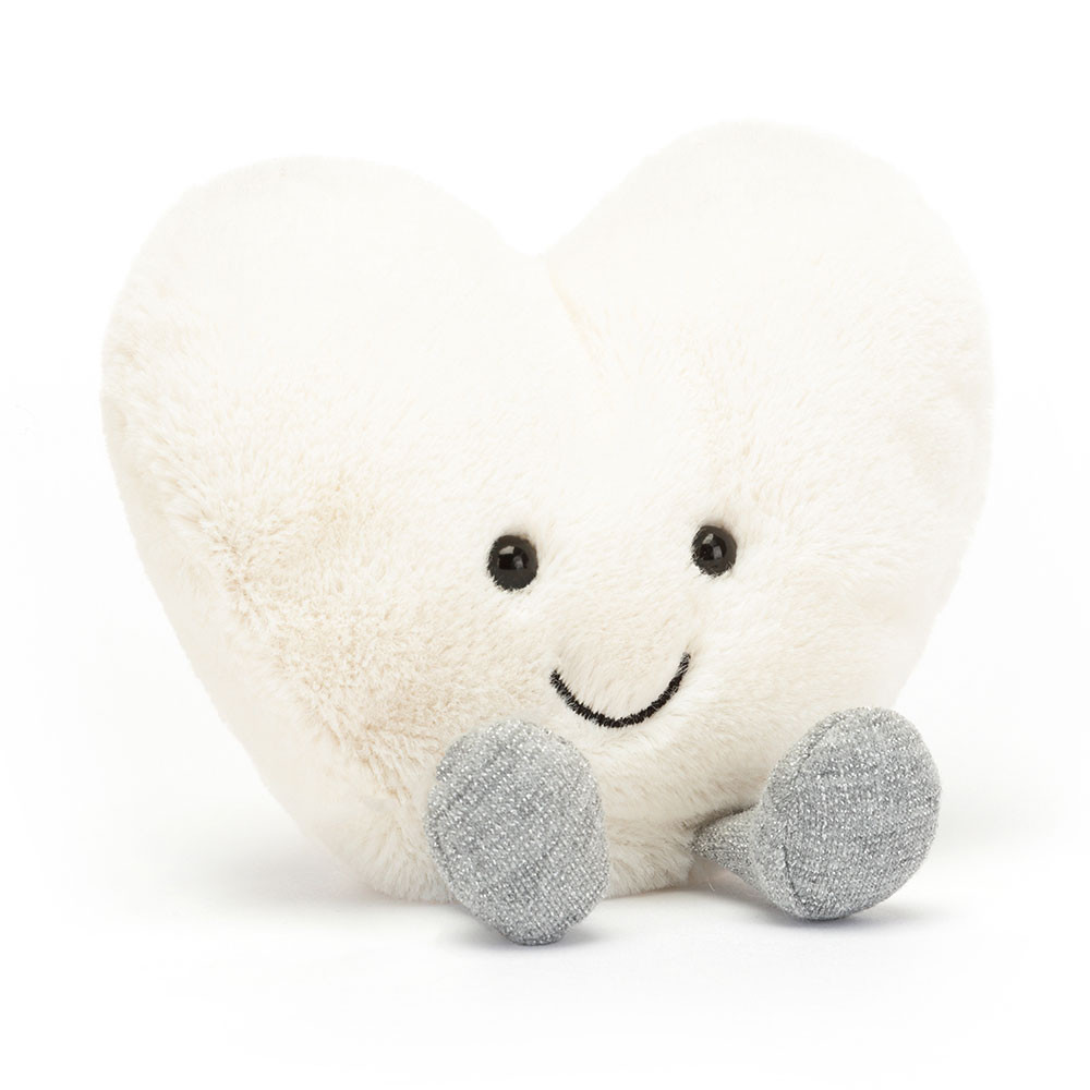 Jellycat Amuseables Amuseables Cream Heart Valentine's Day Large Large Stuffed Plush 18cm