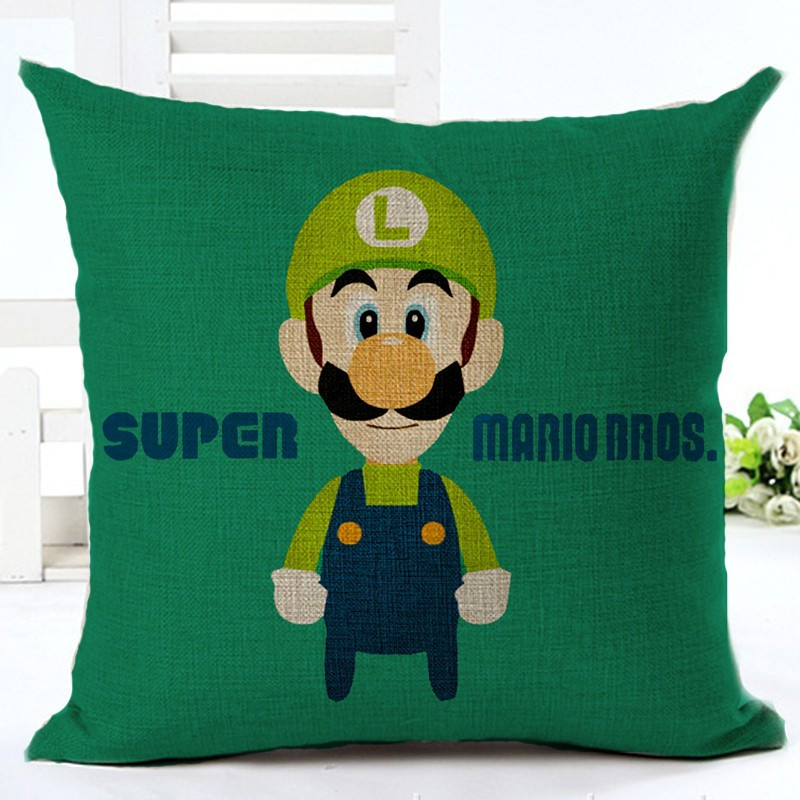 Super Mario 45x45cm Cushion – Luigi