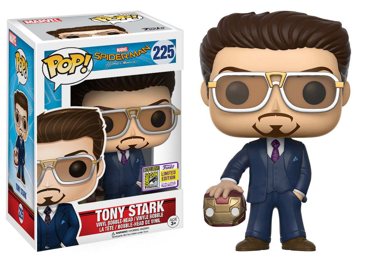 Funko Pop Tony Stark 225 Holding Helmet SDCC 2017