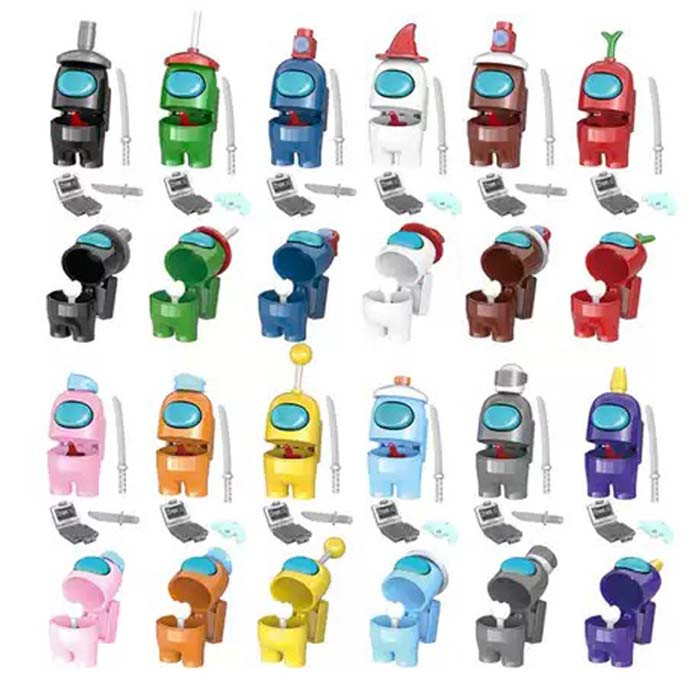 Among Us Brick Minifigure Custom Set 12 Pcs