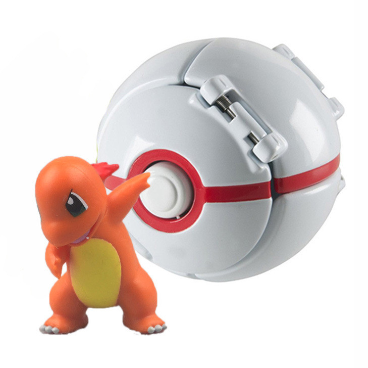 Tomy Pokemon Throw 'n' Pop Pokeball Charmander & Premier Ball Figure Set