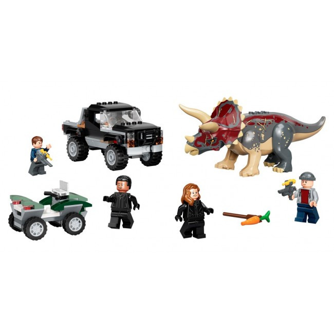 Jurassic World Triceratops Pick-up Truck Ambush 76950 Brick Building Kit