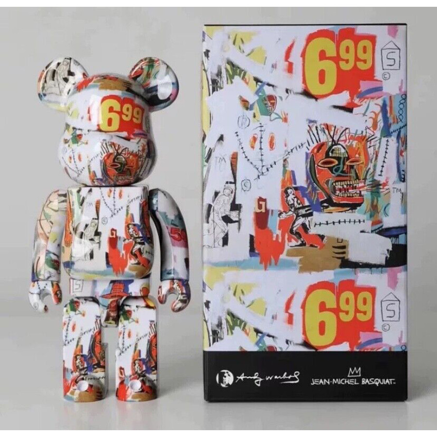 Bearbrick Andy Warhol x Jean Michel Basquiat 400% Figure 28cm 11.02inches