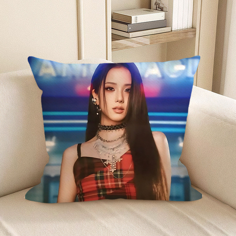 Blackpink Jisoo Checkered Dress Soft Stuffed Plush Pillow Multiple Sizes