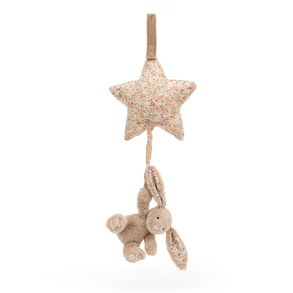 Jellycat Blossom Bea Beige Bunny Musical Pull 28cm 11.02inches