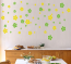 Green and Yellow Flower Shower Wall Decal Sticker