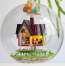 Up The Movie Inspired Voice Control DIY Miniature House Model Glass Globe Ornament with Led Lights Christmas Gift Idea