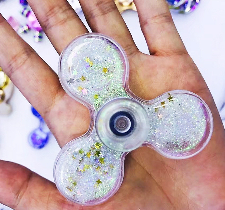 Moving Glitter Liquid Fidget Spinner