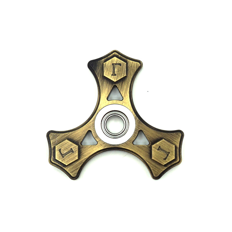 Premium Heavy Metal Brass Fidget Spinner Up To 3.5 Mins
