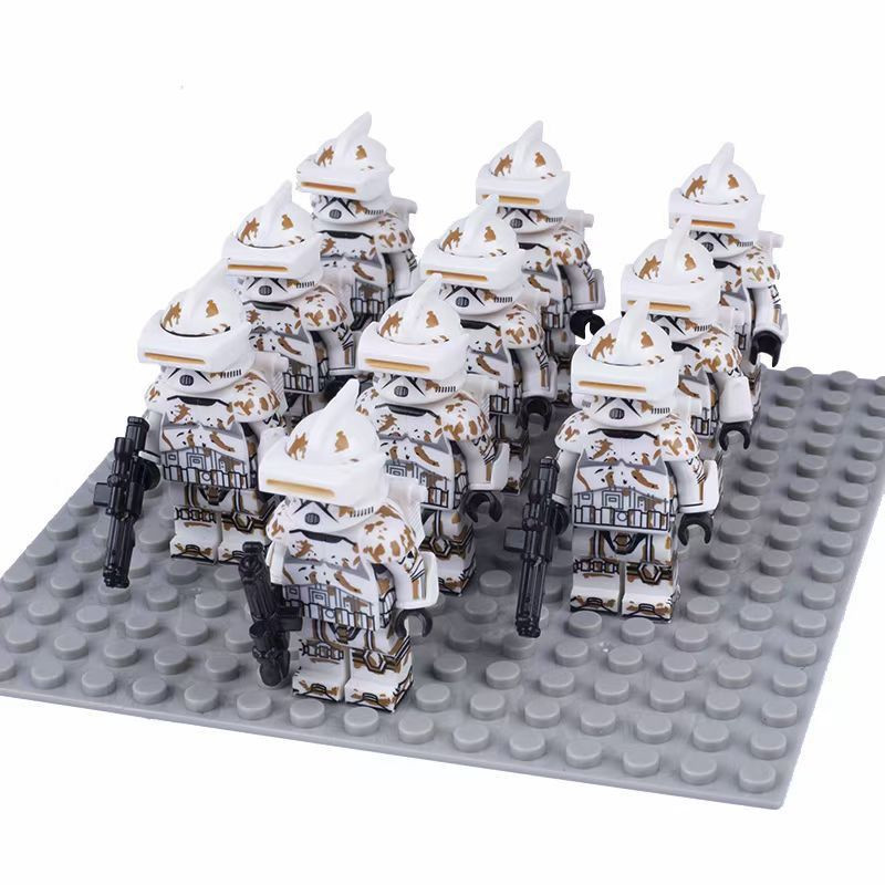 Clone Desert Soldier Star Wars Brick Minifigure Custom Set 10 Pcs