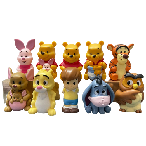 Winnie The Pooh Figure Statue 10 Pcs Set