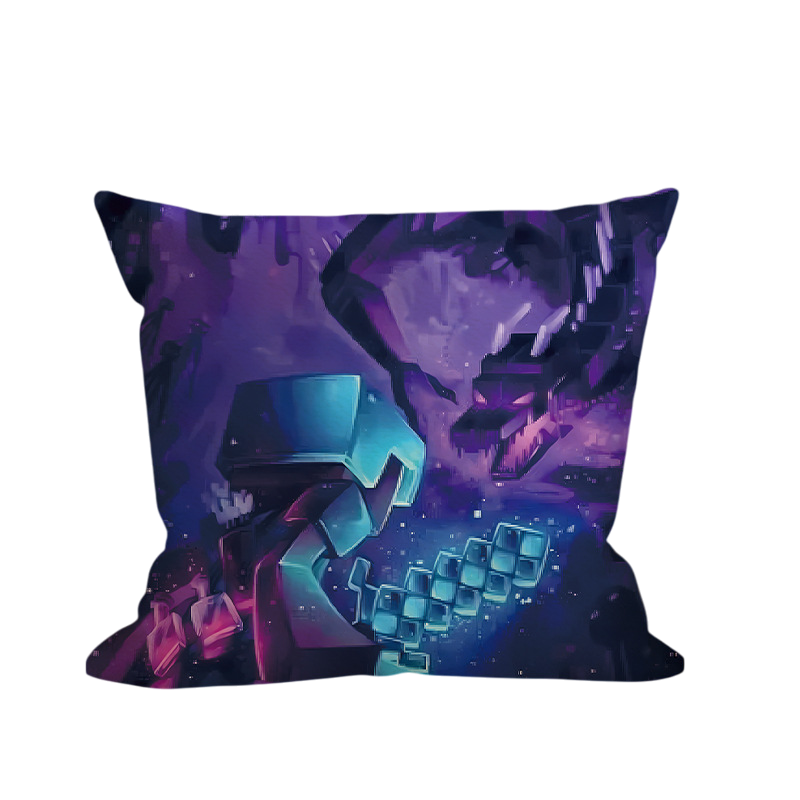 Minecraft Fighting Enderdragon Soft Stuffed Plush Pillow Multiple Sizes