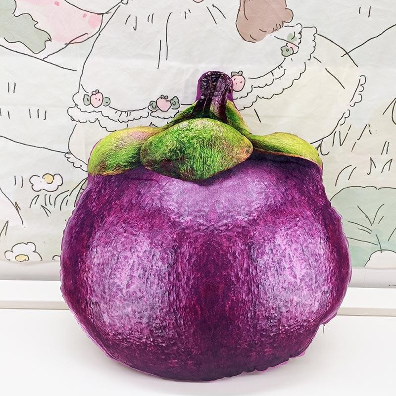Realistic Fruit Plush Pillow 40cm 15.74inches Mangosteen