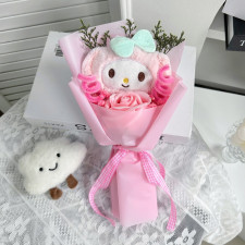 My Melody Soft Plush Flower Bouquet Mother's Day Graduation  28cm 11.02inches