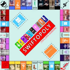 Swiftopoly: Family Party Famous Star Theme Music Economic Fun Auction Roll & Play Board Game