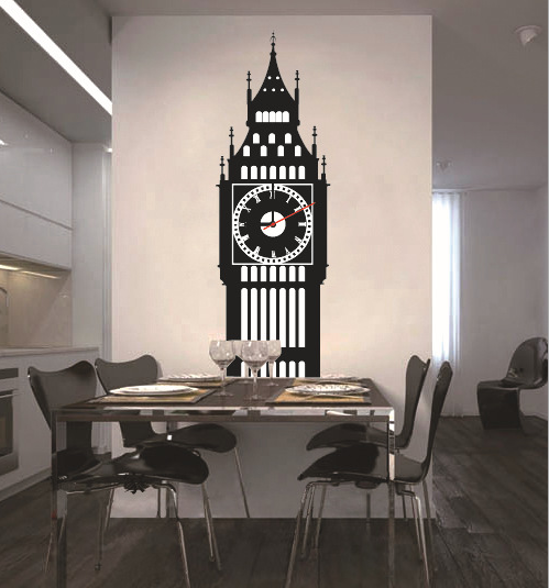 Big Ben Shadow Wall Decal Sticker