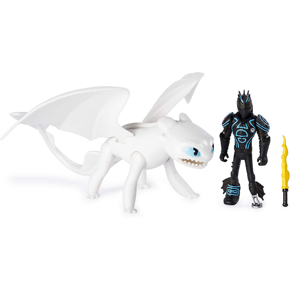 Dreamworks Dragons Lightfury And Hiccup Figure