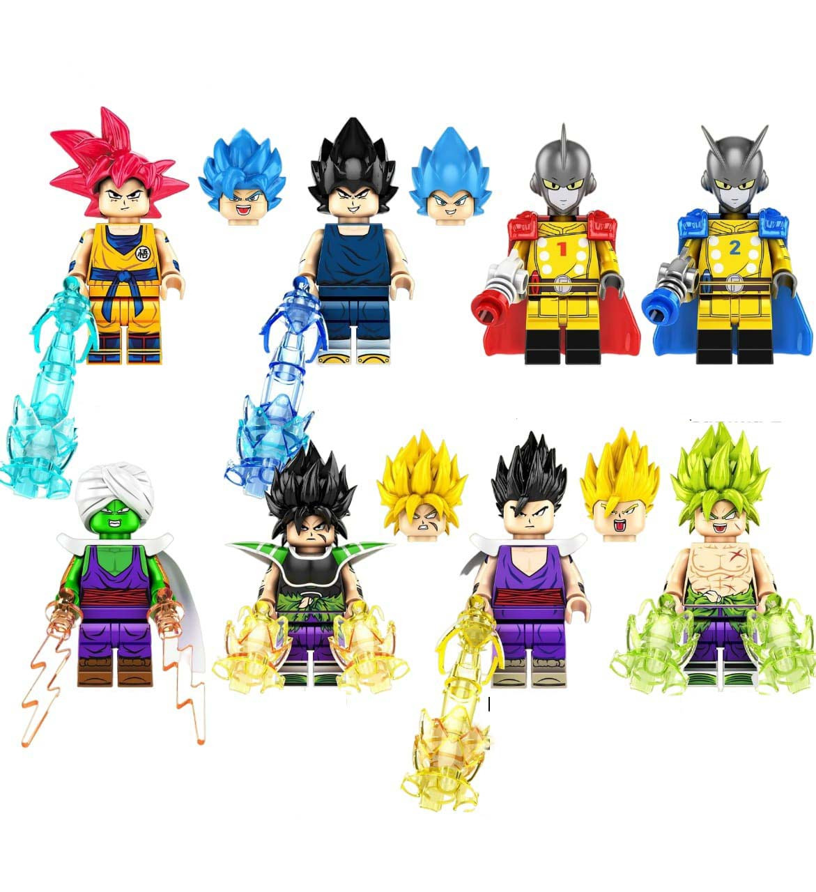 Dragon Ball Super Characters Brick Minifigure Custom Set 8 Pcs