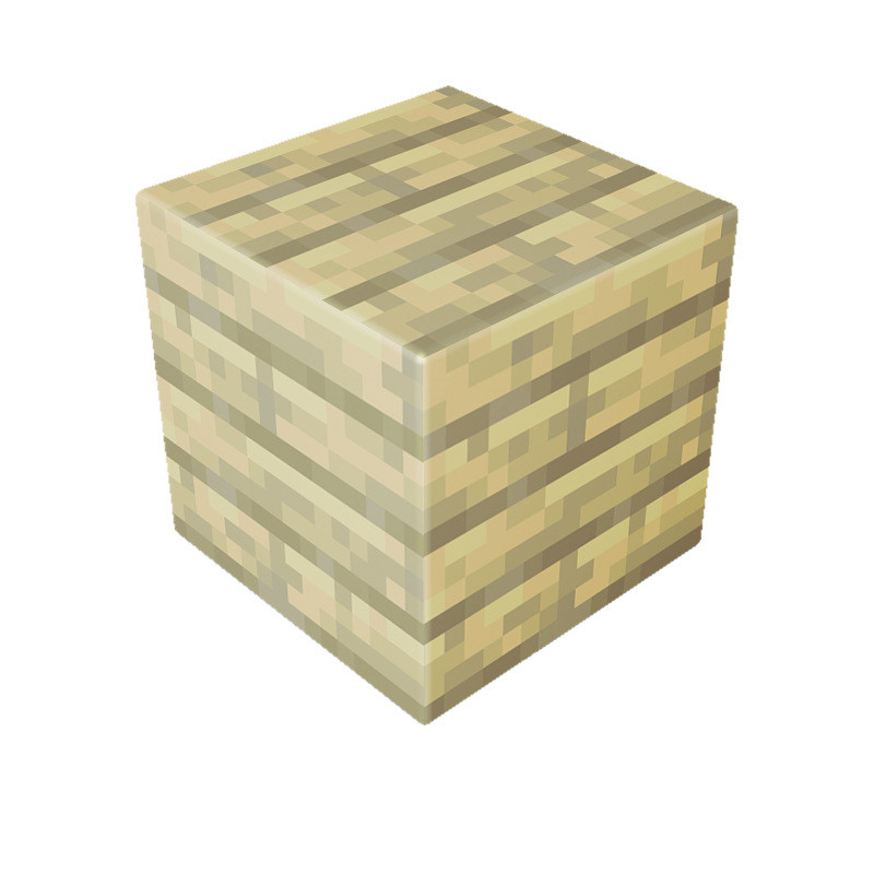 Minecraft Magnetic Birch Planks Blocks Kit Toy 3 Pcs Set