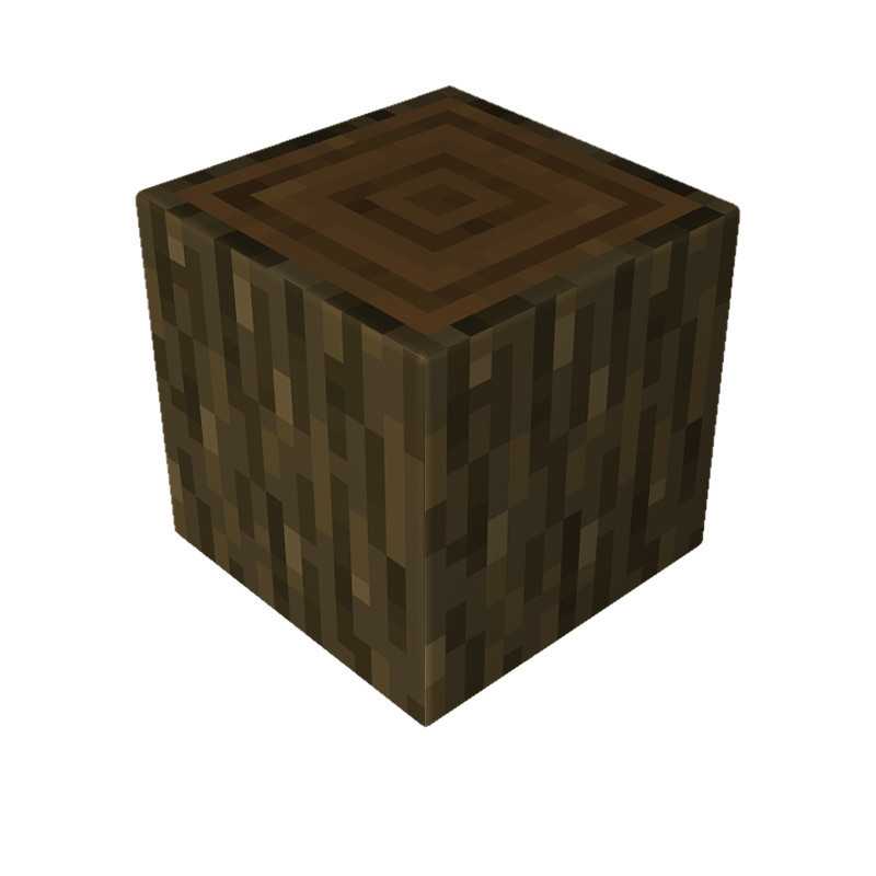 Minecraft Magnetic Dark Oak Log Blocks Kit Toy 3 Pcs Set