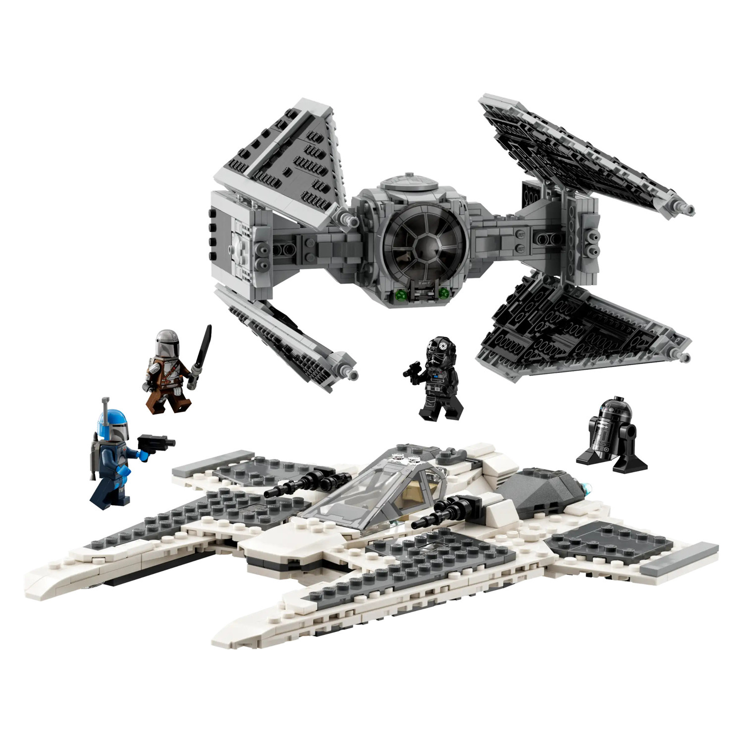 Star Wars Mandalorian Fang Fighter vs. TIE Interceptor 75348 Brick Building Kit