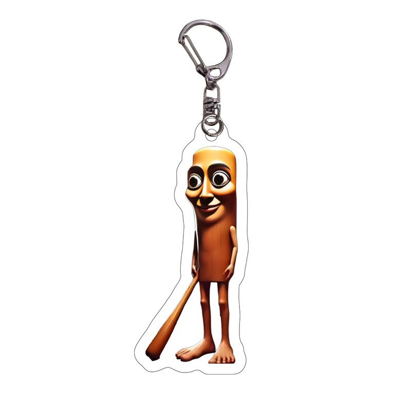 Italian Brainrot Tung Tung Sahur Acrylic Keychain 5cm 2inches