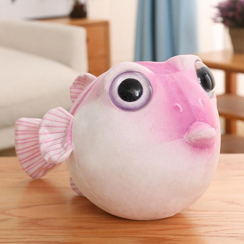 Pufferfish Fugu Soft Stuffed Plush Multiple Sizes Pink