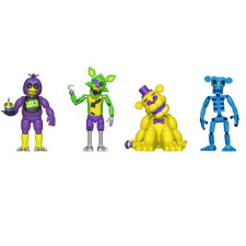 Funko Five Nights at Freddy's Blacklight Chica Foxy Golden Freddy Animatronic Skeleton Set 4pcs