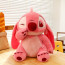 Disney Stitch Poking Face Pink Soft Stuffed Plush Multiple Sizes