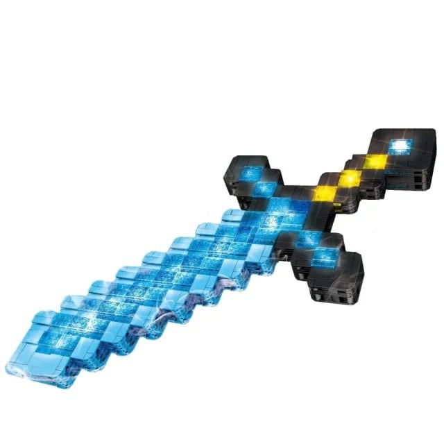 Diamond Sword From Minecraft Custom Brick Building Kit