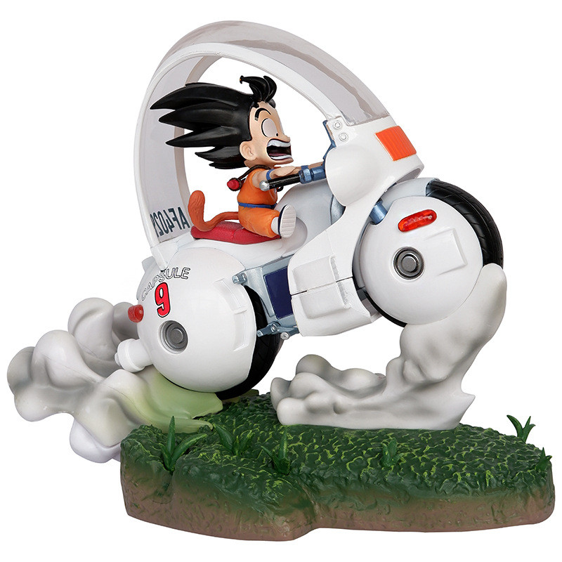 Dragon Ball Kid Goku Driving Motorcycle Figure Statue